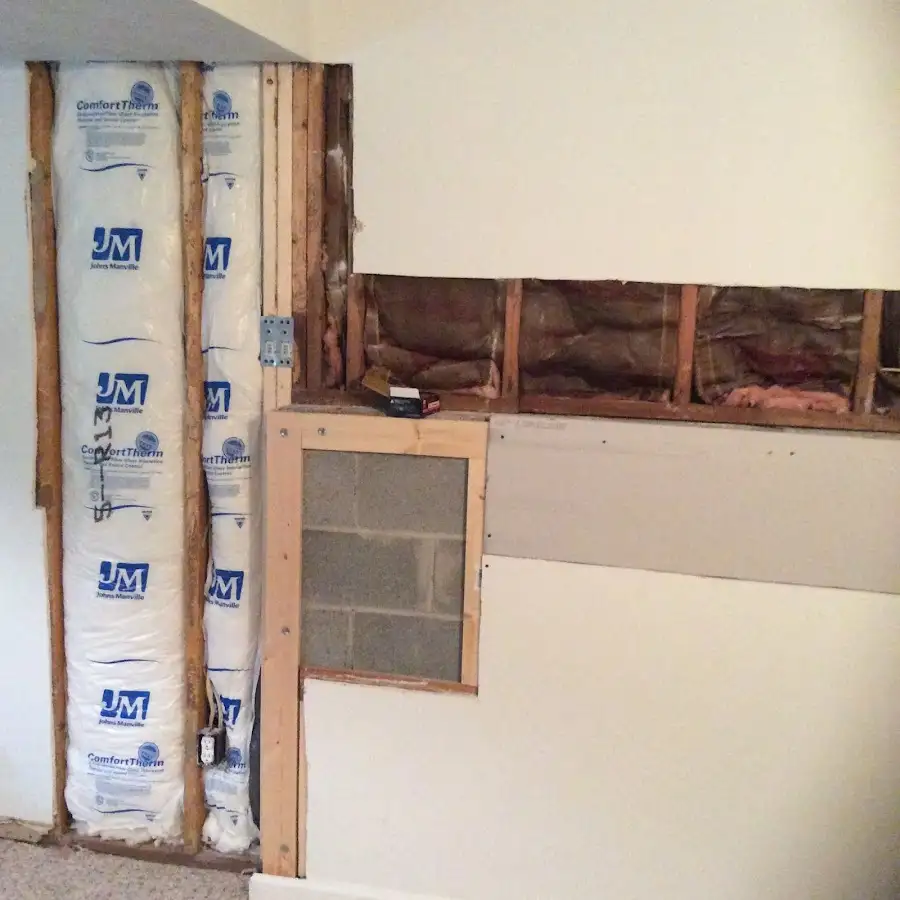 Wall insulation replacement during Structural Drying in Tea